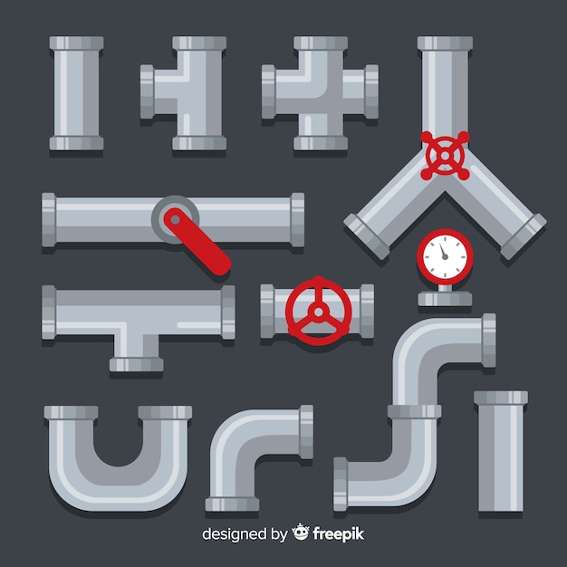 flat-design-metal-pipeline-collection-with-lever_23-2148275680 flat-design-metal-pipeline-collection-with-lever_23-2148275680